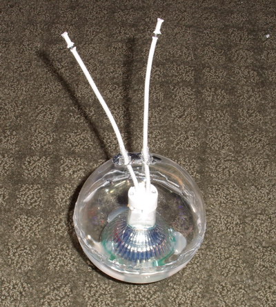 Sealed globe and wires
